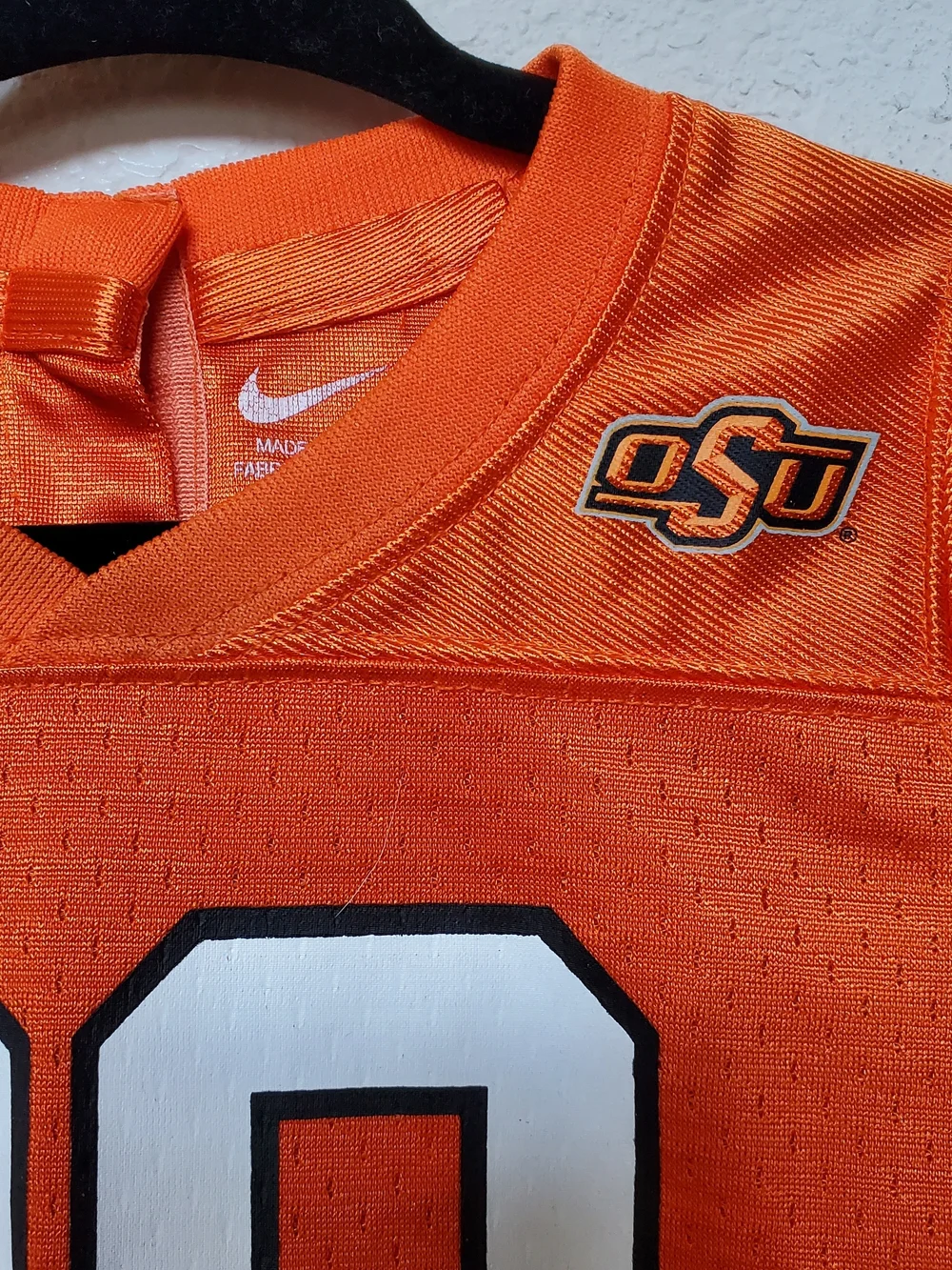Nike Kids Orange OSU Football Jersey with White Numbers.  Size 12 Mth
